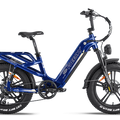 Blue Freesky Rocky Pro A-320 electric bike, side view, showcasing frame design and components