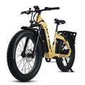 Yellow eBike Cyke Lynx bicycle with a sleek frame, black tires, and modern design, shown from a side angle.