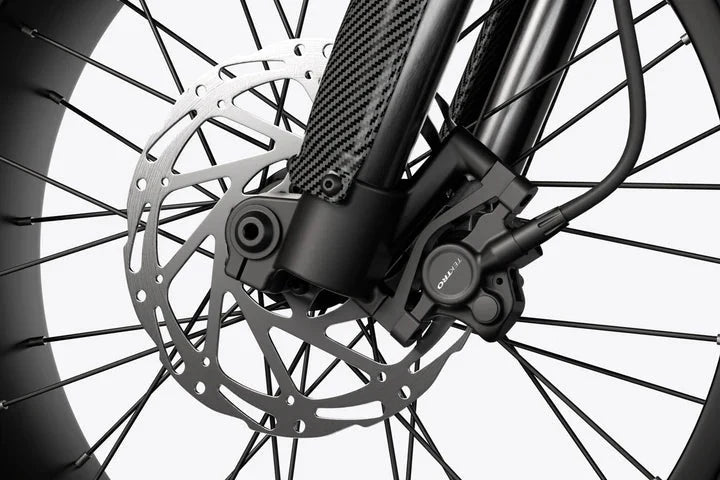 Black eMOTO HIMIWAY C5 Ultra 750W step-over e-moto style electric bike with 20x4 fat tires, side view, product image