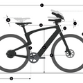 Sleek black Urtopia Carbon 1 Pro eBike with lightweight carbon fiber frame, integrated display, and modern design, shown from a side angle.