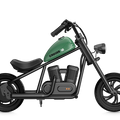 Green eMOTO Hyper Gogo Cruiser 12 electric bike, side view, displayed on a white background