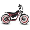 Gray eBike Strike Big Boy with Skully design, side view, on white background