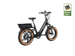 Obsidian black Velotric GoMad eBike side view, showcasing sturdy frame, thick tires, and modern design.