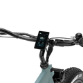 Black Alpha Murf fat tire electric beach cruiser eBike with 52v 750w motor, side view, product image