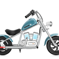 Blue eMOTO Hyper Gogo Cruiser 12 Plus electric bike without training wheels, shown in product image, app-compatible model