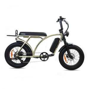 Kasen Kabbit Classic eBike in sand color, packaged inside a white box
