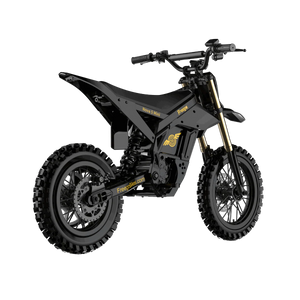 Side view of the Freego Nova 5 Mini eBike in black, showing its compact frame, thick tires, and foldable design.