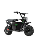 A black eBike Drift Hero 1000w Mini electric bike with thick tires, compact frame, and minimalist design, displayed on a white background.