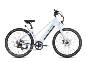 Lectric XPress Lite electric bike in Glacier Blue, side view, against a white background