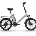 White HIMIWAY B3 foldable electric commuter bike, side view, displayed against a plain background.