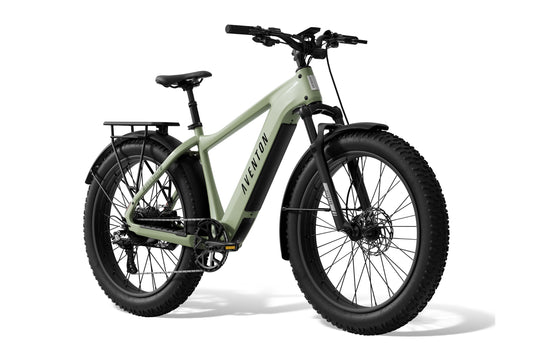Aventon Aventure 3 electric bike in Step Over frame, Matcha color, side view