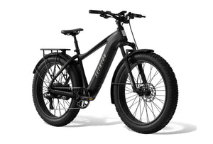 Aventon Aventure 3 electric bike, step-over frame, Stealth color, side view, displayed on a white background