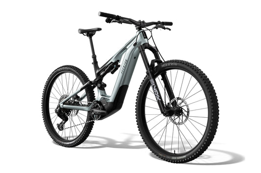 Aventon Current EXP electric bike in Glacier Mint color, side view, displayed on a white background