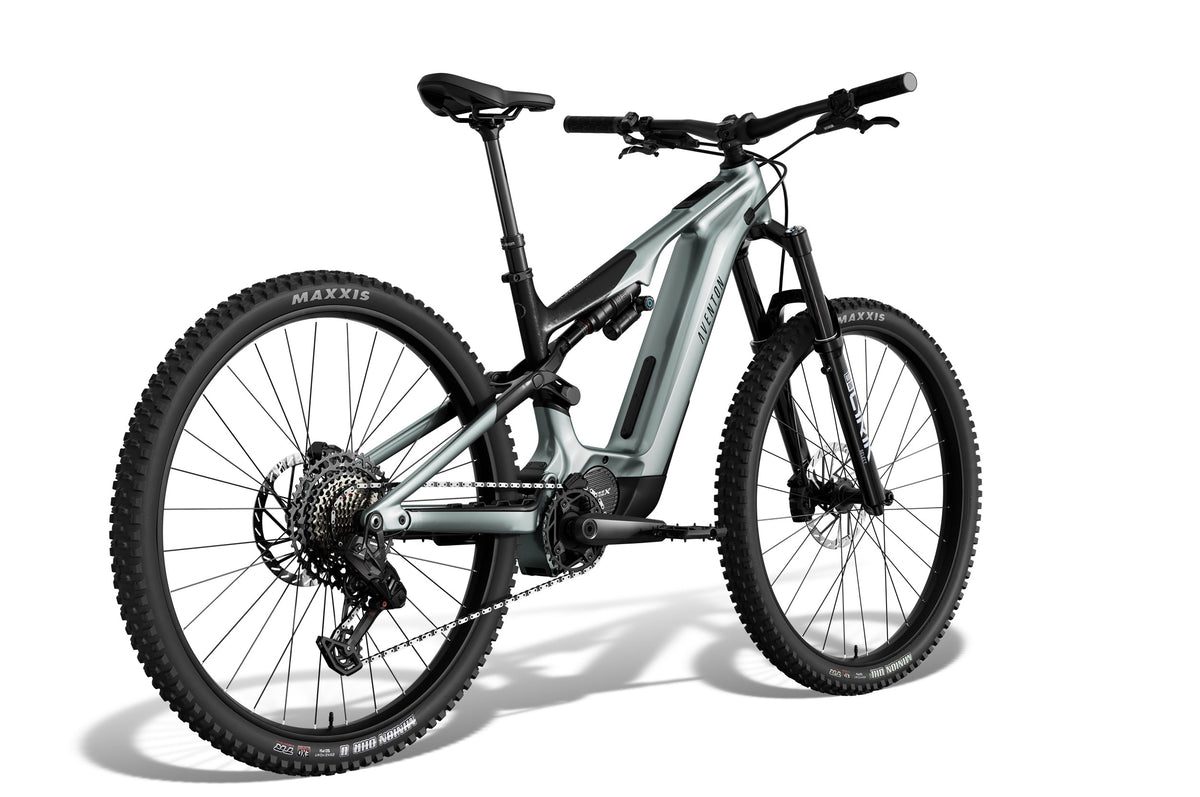 Aventon Current EXP electric bike in Glacier Mint color, side view, displayed against a white background
