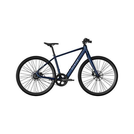 Aventon Soltera 3 ADV electric bike in Matte Storm Blue, side view, against a white background
