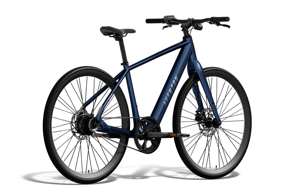 Aventon Soltera 3 ADV electric bike in Matte Storm Blue, side view