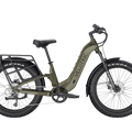Velotric Nomad 2X eBike in Sage color, Step-Thru frame, side view on white background