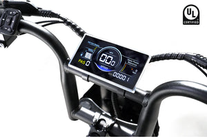 Electric bike Rictor Flexx in black color, shown from a side angle on a white background, highlighting its frame, wheels, and battery compartment.