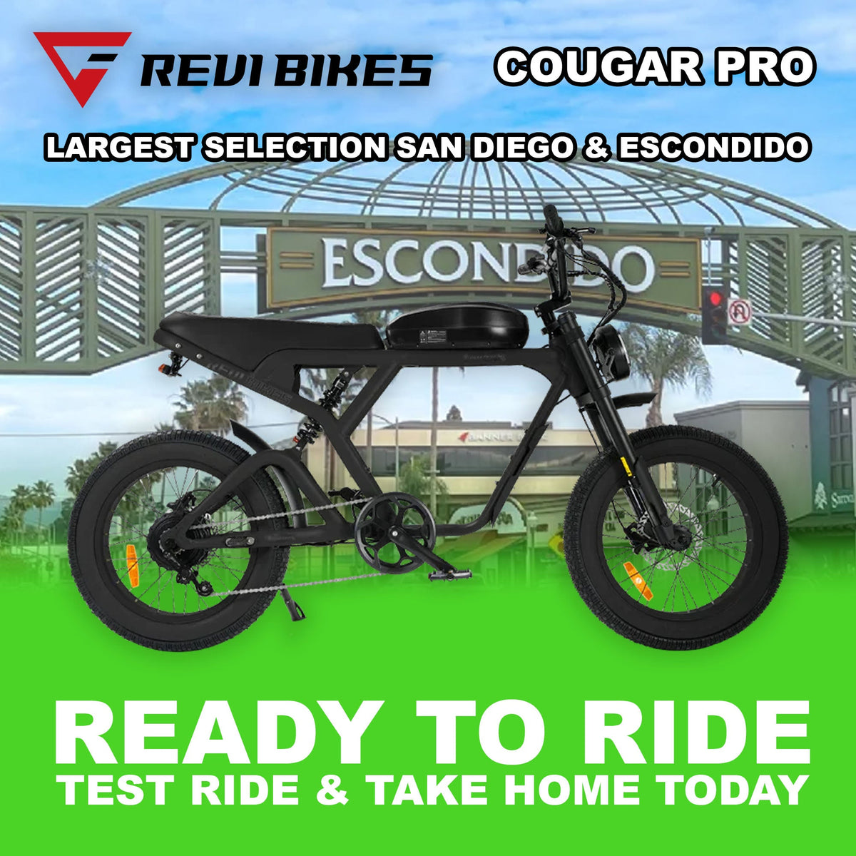 Revi Cougar electric bike in Black