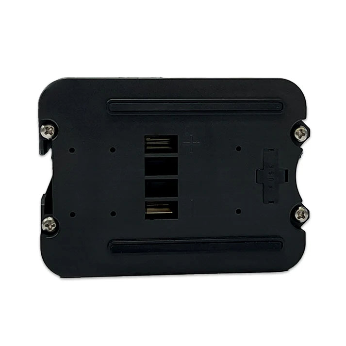 48V 15AH Silverfish battery with black and silver casing, side view, showing power indicator and connector ports