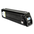 48V 21AH Silverfish battery, rectangular silver casing with black end caps, product image on white background
