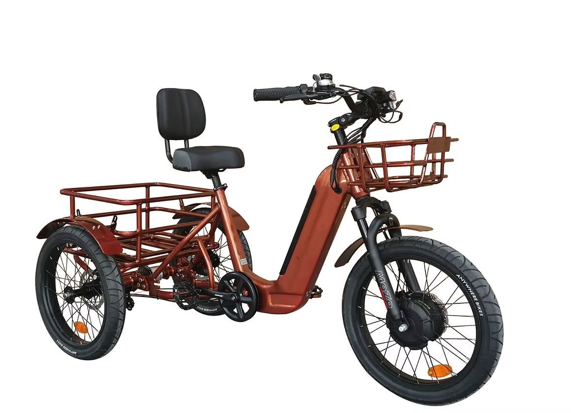 BREEZY Electric Trike 3 Wheel eBike 20" X 4" GTX - 48v 500 w Fat Tire Electric Tricycle - Trike eBike - BREEZ|COPPE|2869 eBike Super Shop