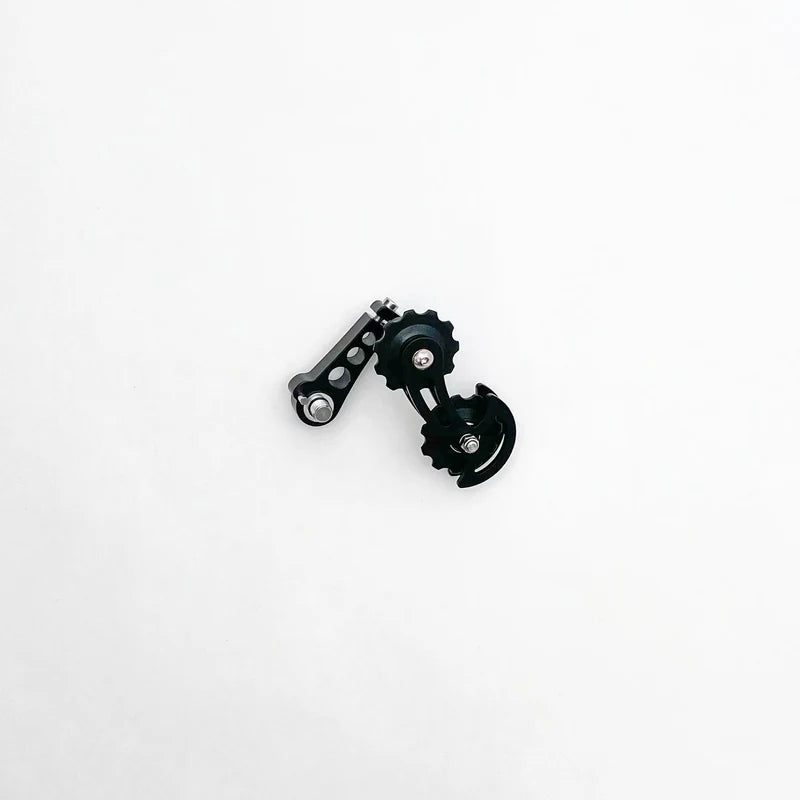 Super73 R RX chain tensioner in black, shown from a side angle against a white background.