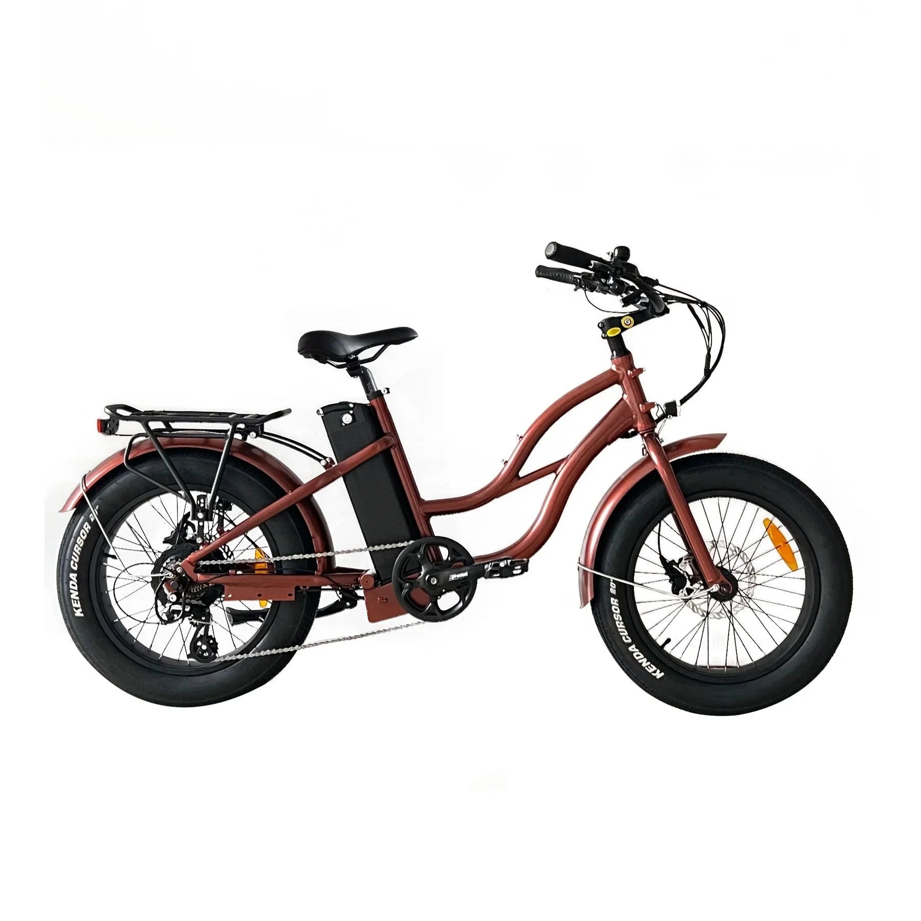 Coastal Cruiser 52v 24 Thru 750W Step Thru Ebike 24x3 Fat Tire Fat Tire Cruiser - Fat Tire eBike - COAST|FATT|WHITE|0003 eBike Super Shop