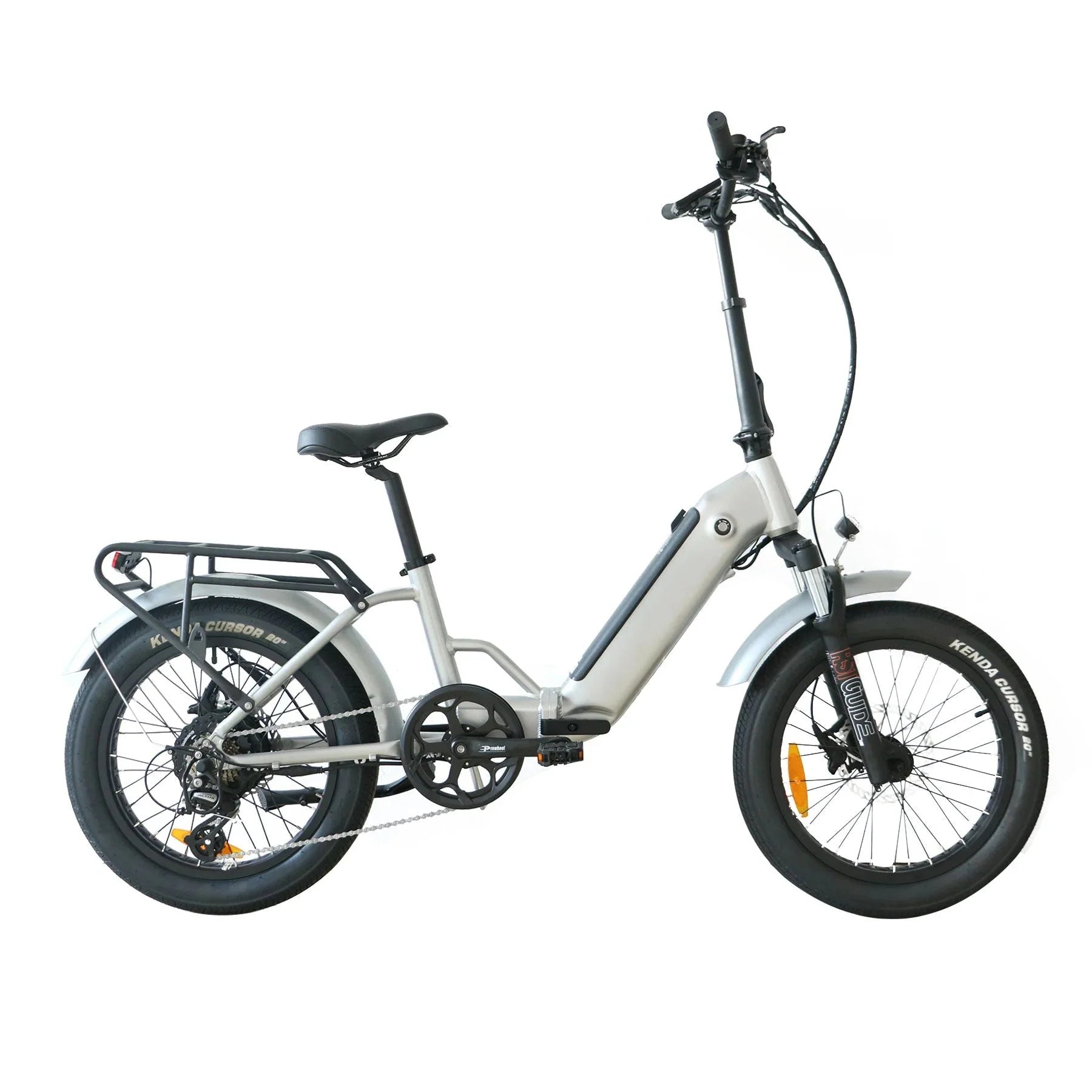 Coastal Cruiser CC Folding 750w Step Thru Ebike 20x3 Fat Tire Folding Electric Bike - Folding eBike - COAST|FOLDI|SILVE|0020 eBike Super Shop