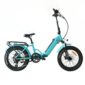 Coastal Cruiser CC Folding 750w Step Thru Ebike 20x3 Fat Tire Folding Electric Bike - Folding eBike - COAST|FOLDI|TEAL|0017 eBike Super Shop