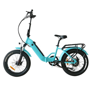 Coastal Cruiser CC Folding 750w Step Thru Ebike 20x3 Fat Tire Folding Electric Bike - Folding eBike - COAST|FOLDI|WHITE|0018 eBike Super Shop