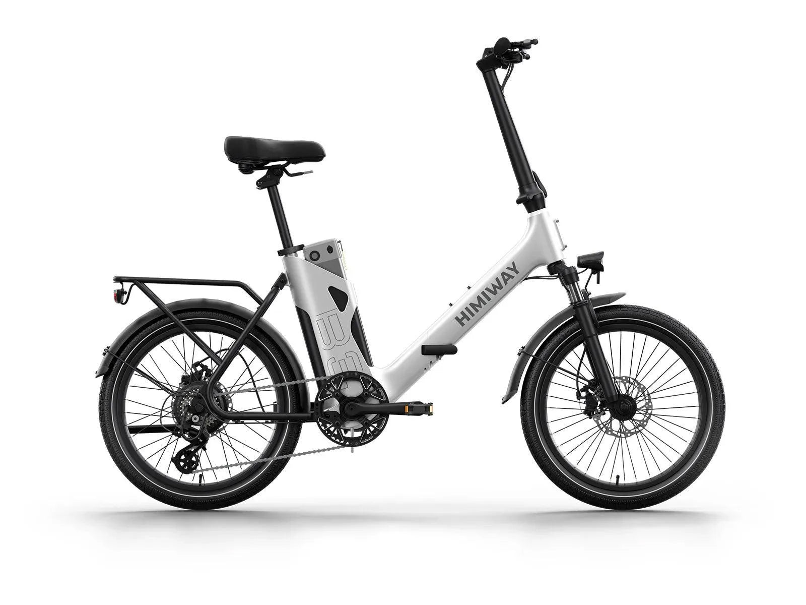 White Himiway B3 electric bike side view against a plain background