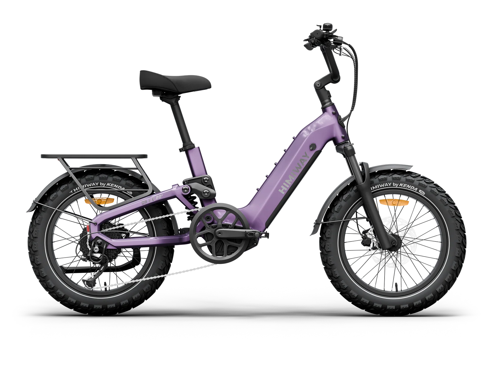 Himiway D5 2.0 eBike in Nebula Mist color, 20-inch wheels, side view, product image