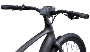 Urtopia Carbon1 Pro eBike in matte black, shown in its box with packaging, product image labeled "In Box Matte Black"
