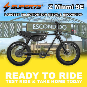 SUPER73 Z Miami SE eBike in Blackout color, side view, ready to ride, product image with model number 810206241523
