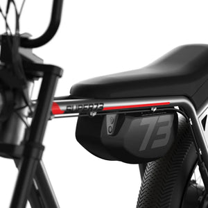 Super73 Z Miami electric bike in metallic aluminum color, side view, displayed on a white background