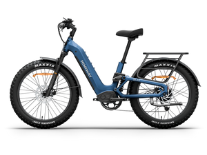 Himiway D5 2.0 ST eBike in Midnight Blue, side view, showcasing frame design and battery placement