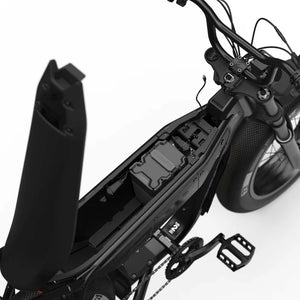 Super73 A-Series 3P e-bike battery, black rectangular casing with visible connector ports, displayed on a white background