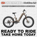 Mokwheel Obsidian 2.0 ST electric bike in Desert Camo color, side view, displayed on a white background