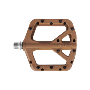 Brown nylon eBike pedal with textured surface, shown from a side angle against a plain background.
