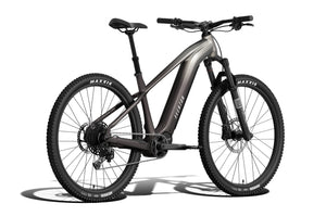 Aventon Ramblas ADV electric mountain bike in Tropos color, side view, displayed on a white background.