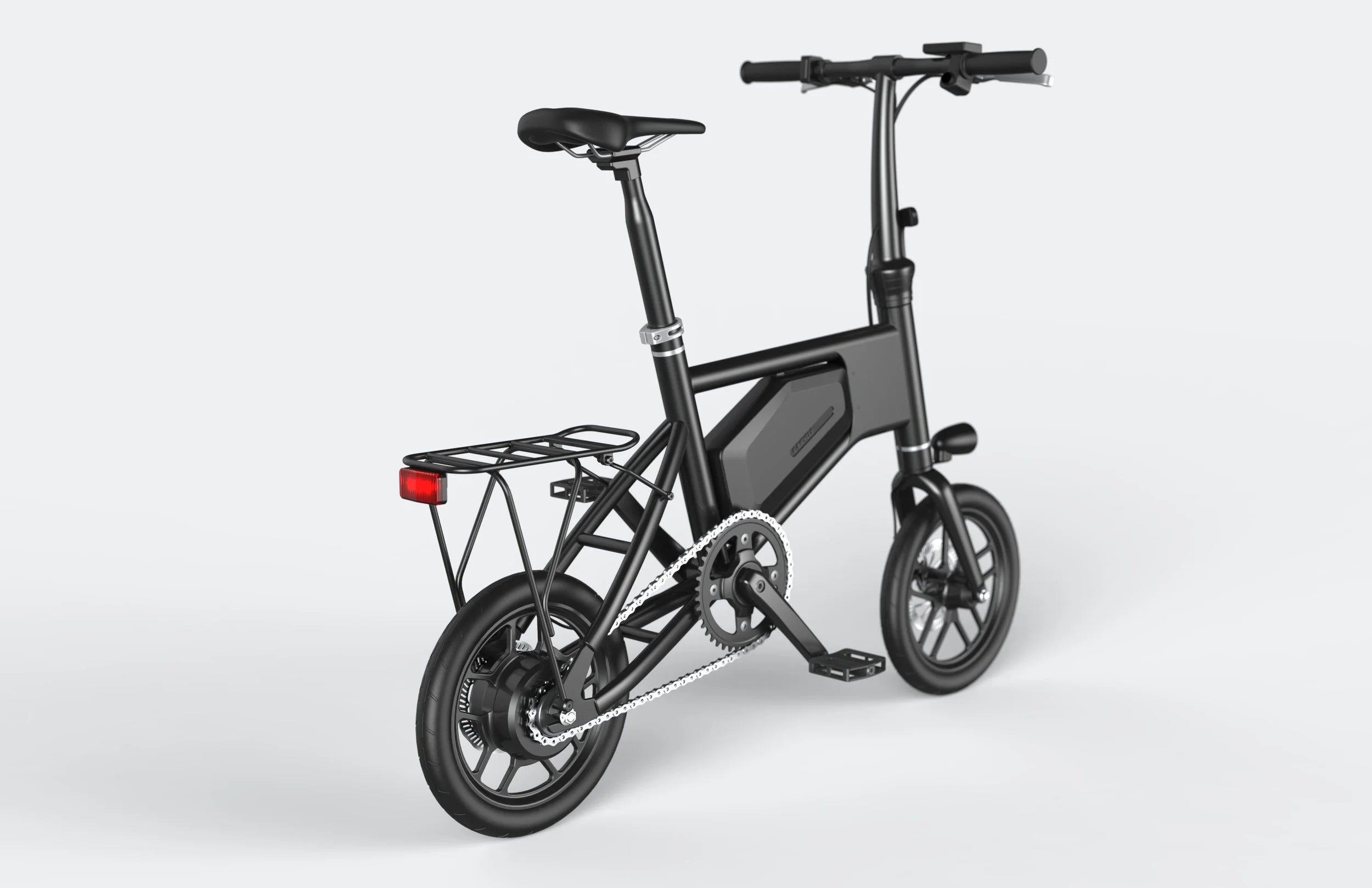 Black Ampira X5 eBike, side view, showcasing frame design and wheels
