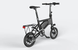 Black Ampira X5 eBike, side view, showcasing frame design and wheels