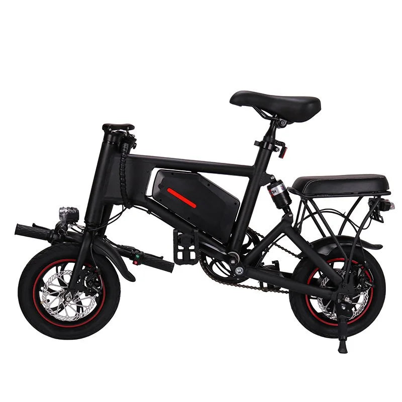 Black eBike Ampira X5, side view, showcasing frame and wheels