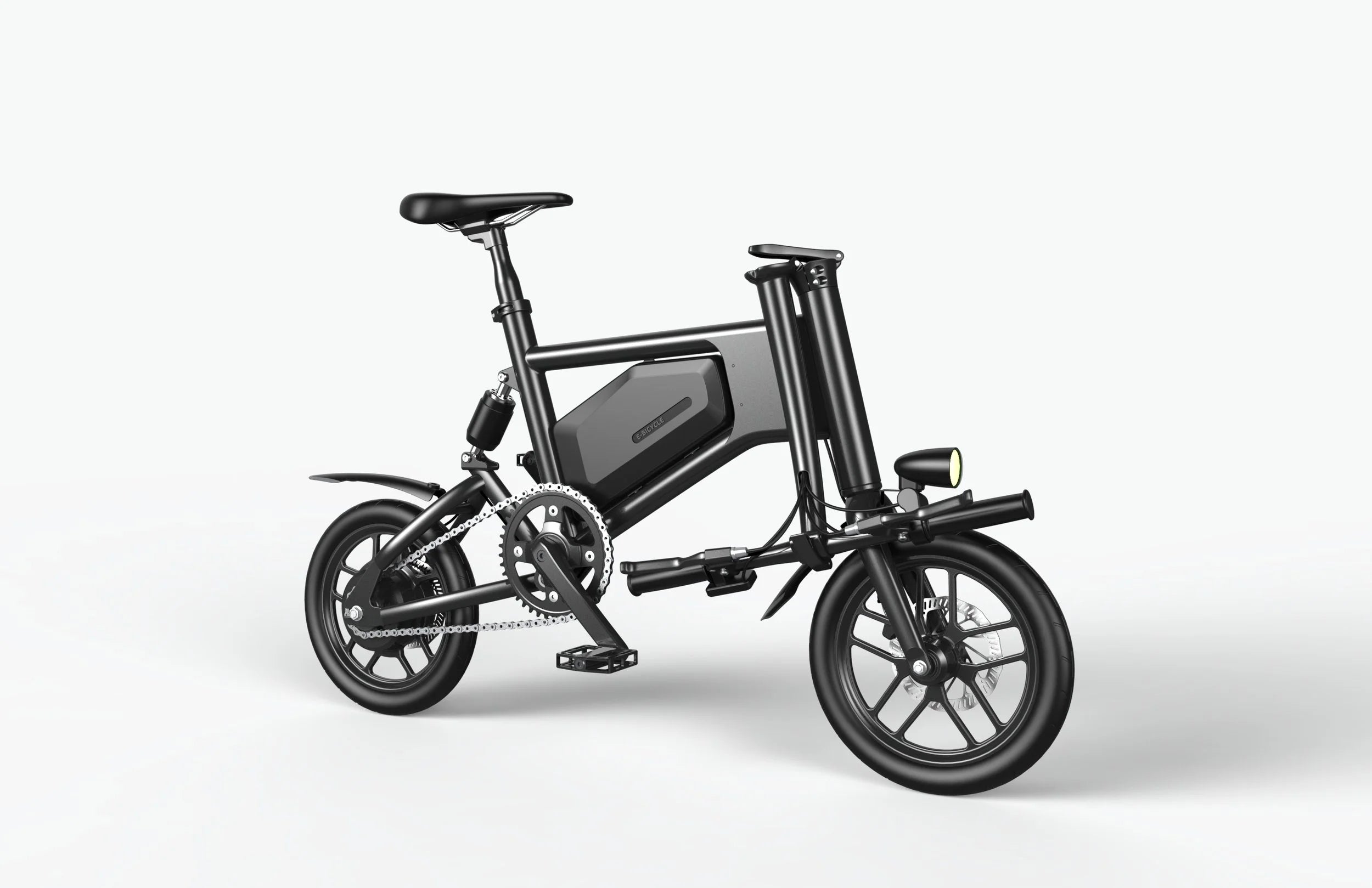 Black Ampira X5 eBike, side view, showcasing frame design and components