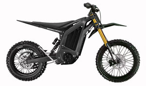 Arctic Leopard Spirit Leopard XF Pro electric bike in black, displayed in a shop setting.