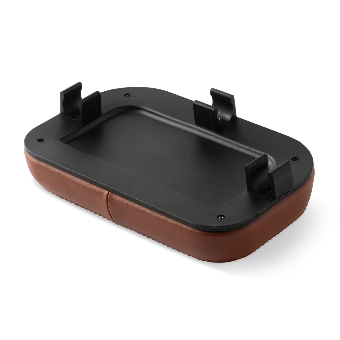 Brown eBike backrest accessory for Murf cargo bike, shown attached to bike seat