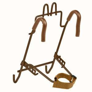 Brown Retrospec Apollo steel eBike basket attached to bicycle handlebars