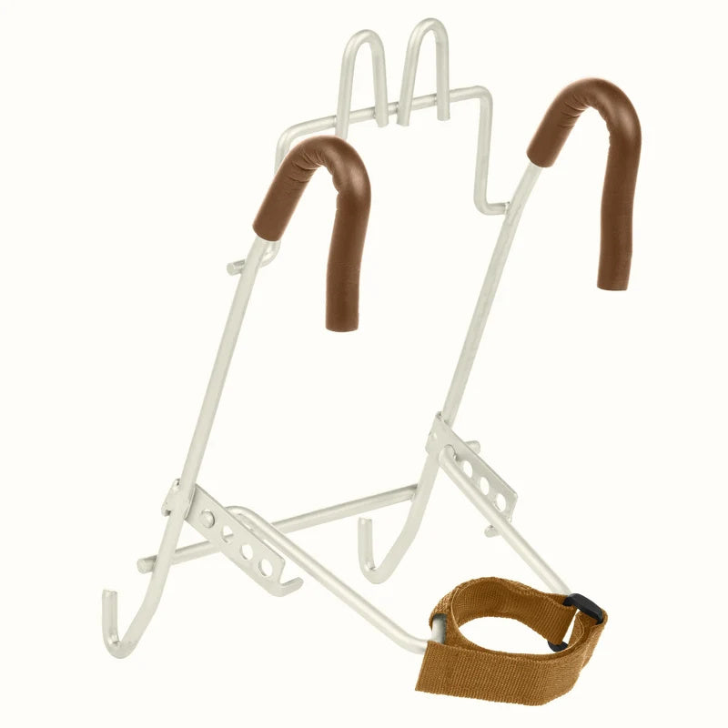 Retrospec Apollo steel bike basket in eggshell color, attached to the front of an eBike, product image.