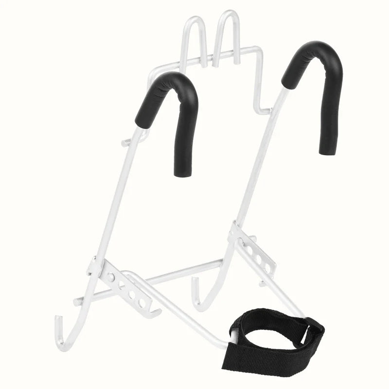 White Retrospec Apollo steel eBike basket attached to a bicycle, product image on a white background.